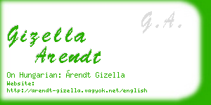 gizella arendt business card